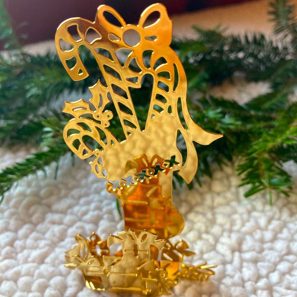 Vintage Danbury Mint Christmas Stocking Ornament